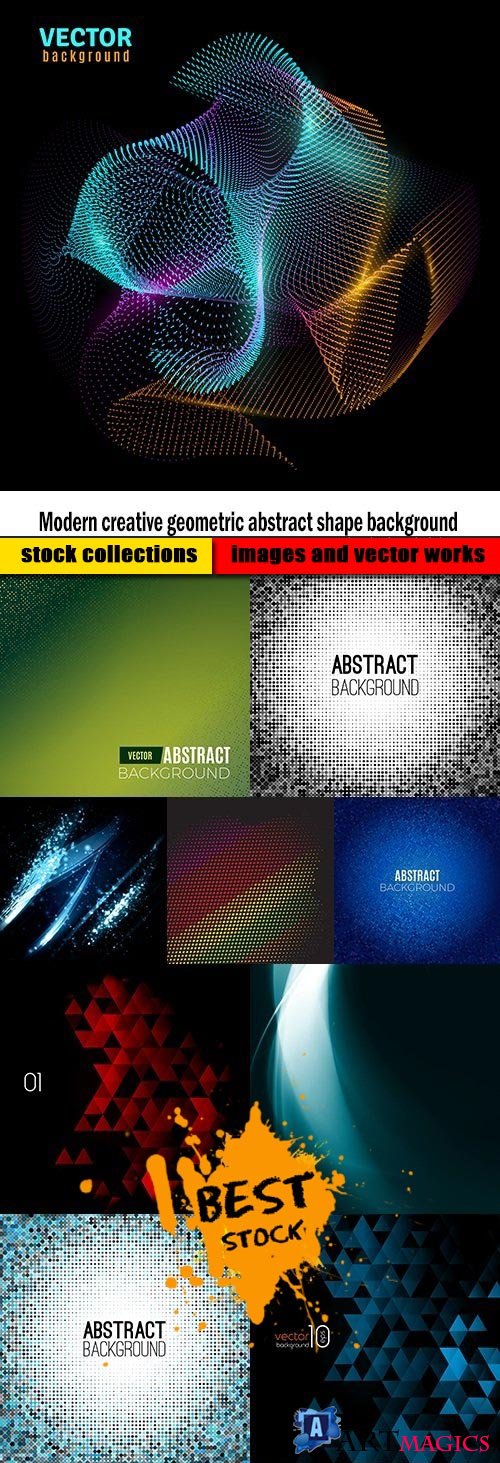 Modern creative geometric abstract shape background