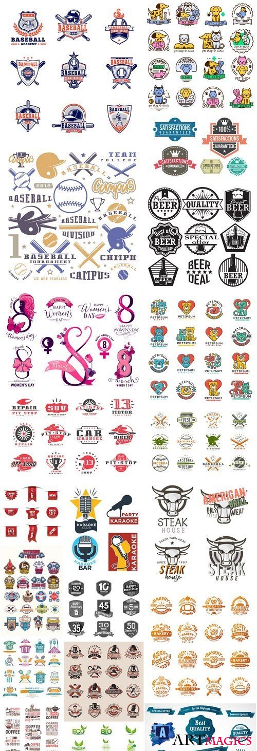 Different Labels And Stickers #141 - 20 Vector