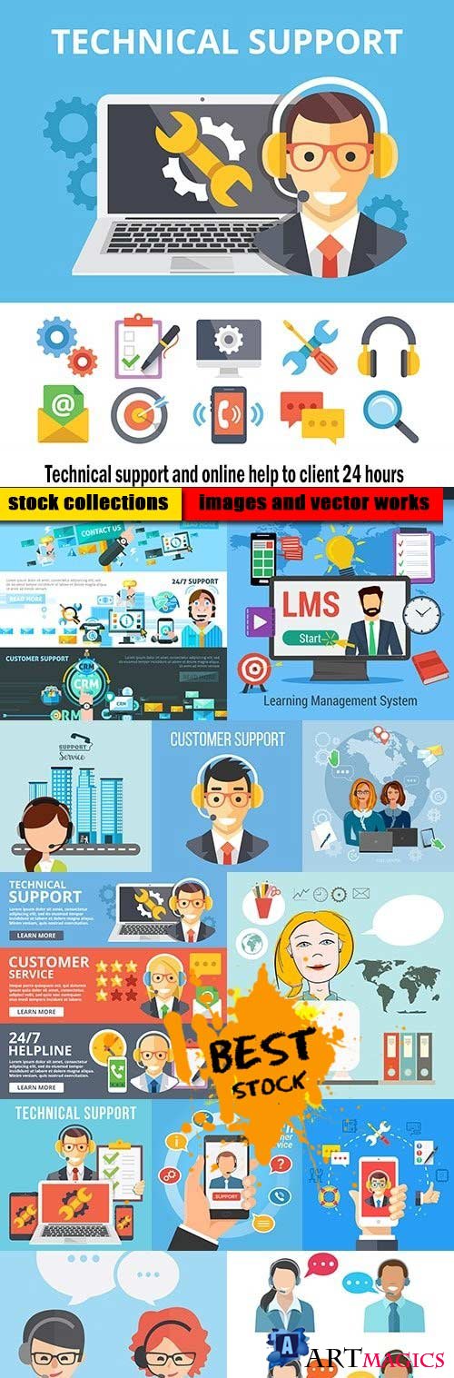 Technical support and online help to client 24 hours