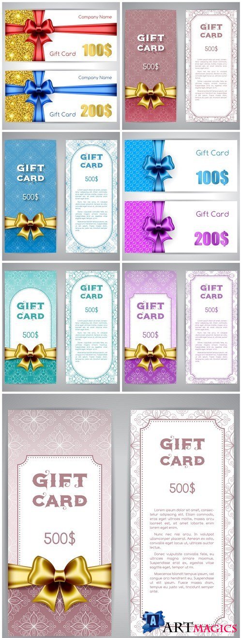 Gift card Template - 8 Vector