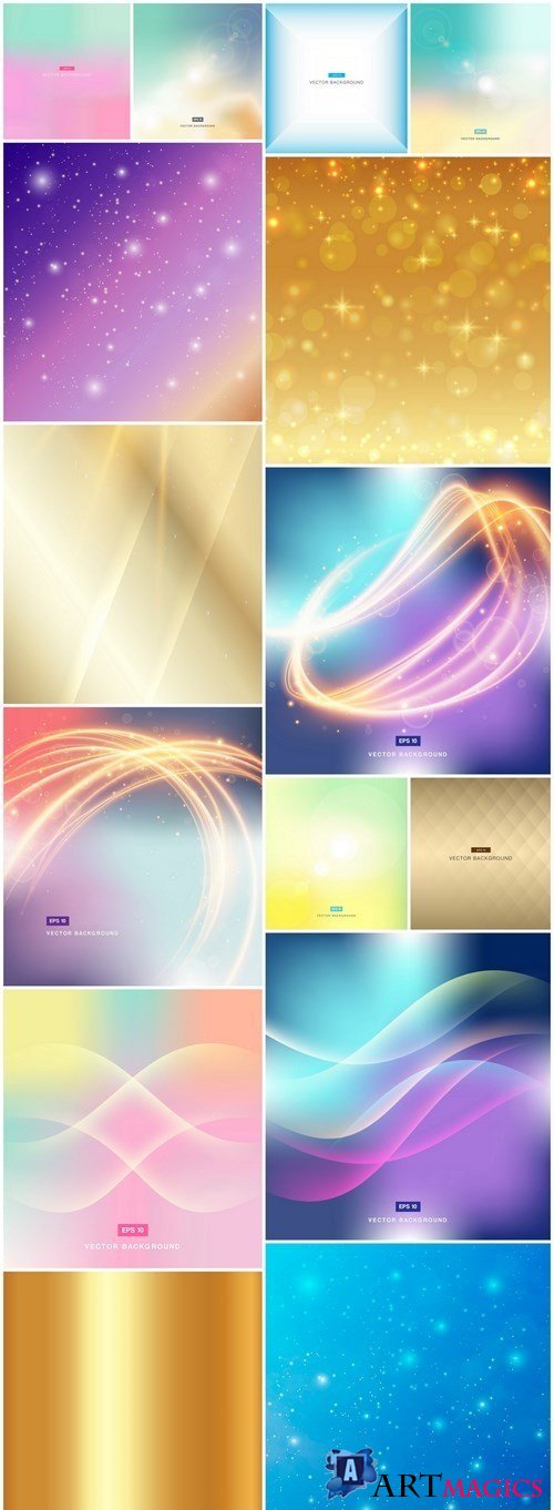 Abstract Background Collection #206 - 15 Vector
