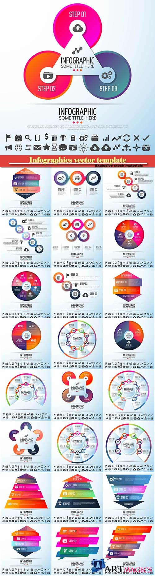 Infographics vector template for business presentations or information banner # 5
