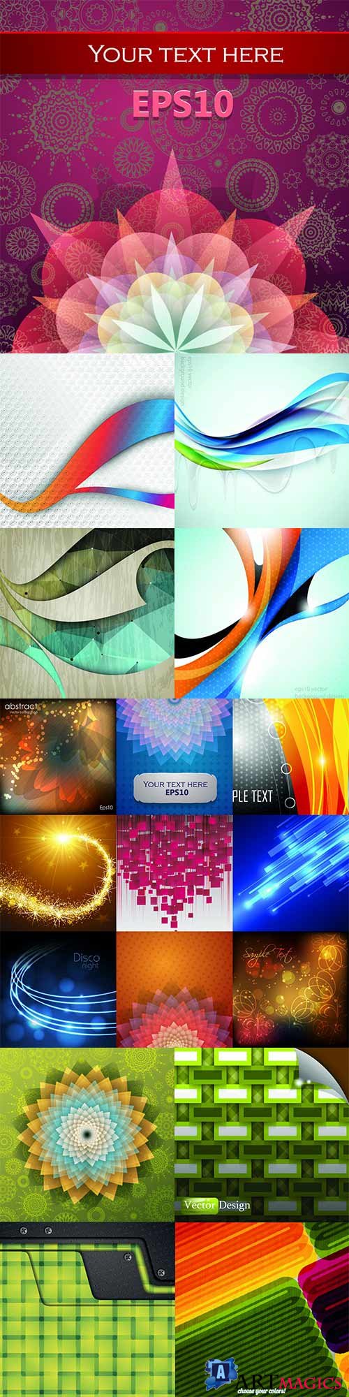 Bright colorful abstract backgrounds vector - 85