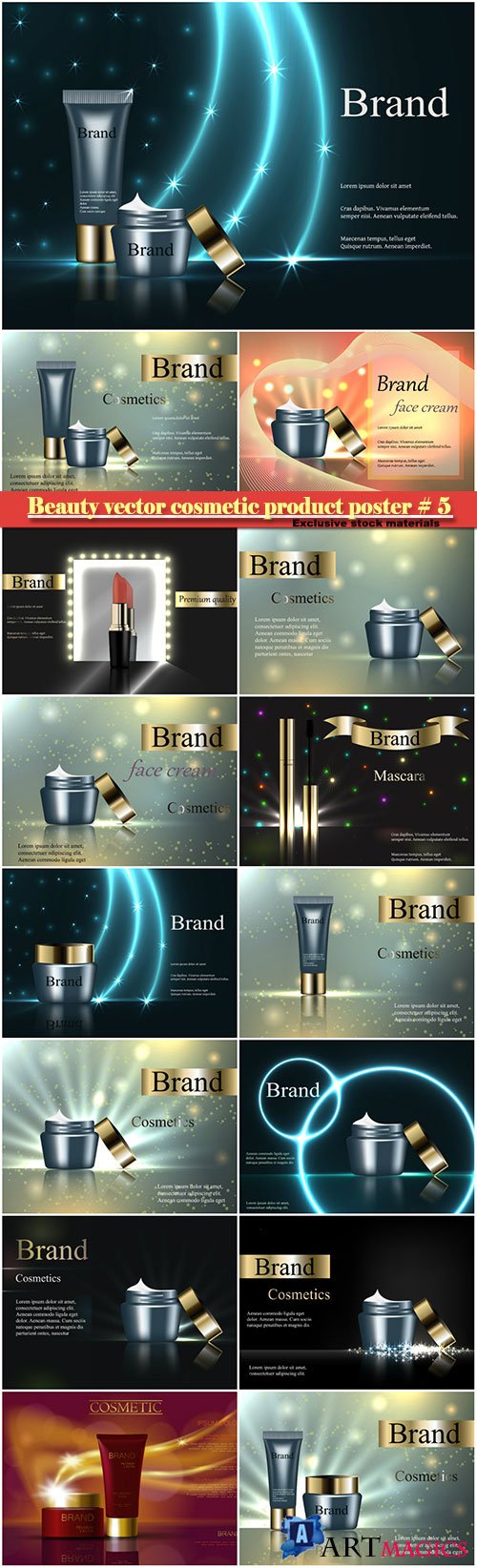 Beauty vector cosmetic product poster # 5