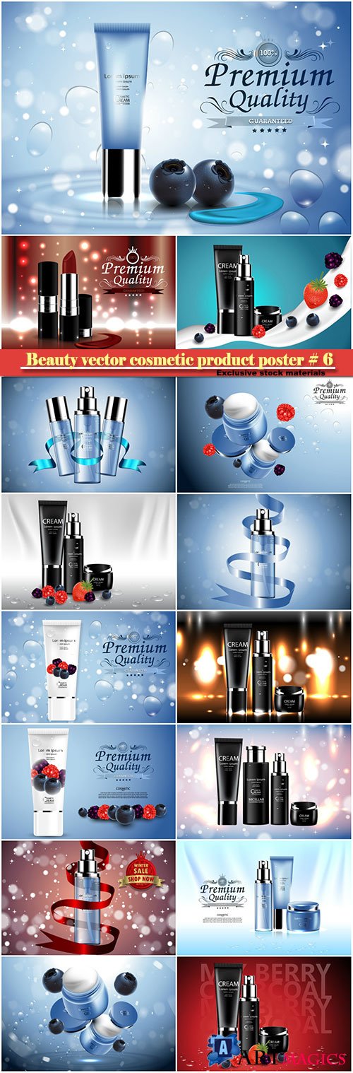 Beauty vector cosmetic product poster # 6