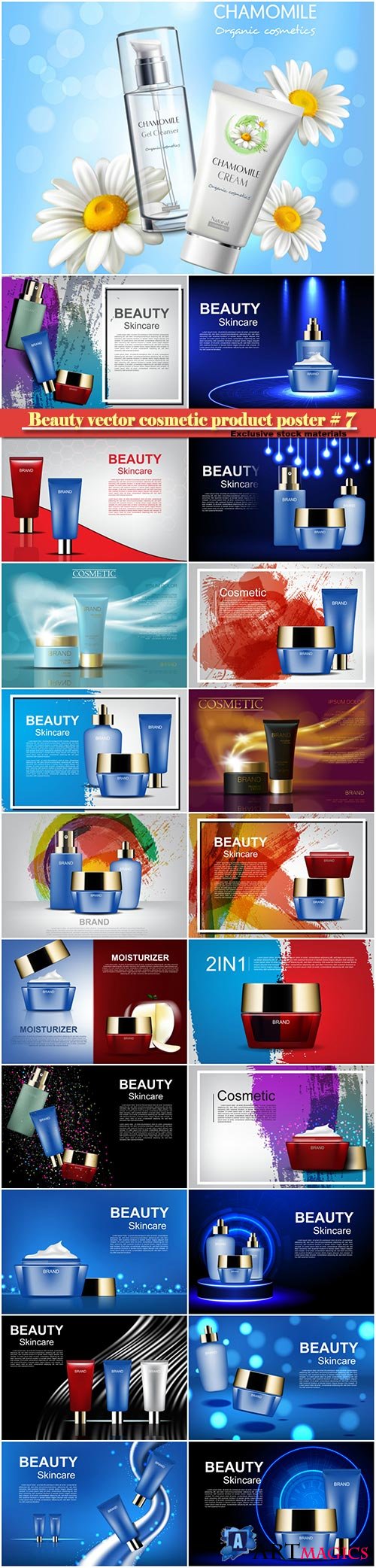 Beauty vector cosmetic product poster # 7