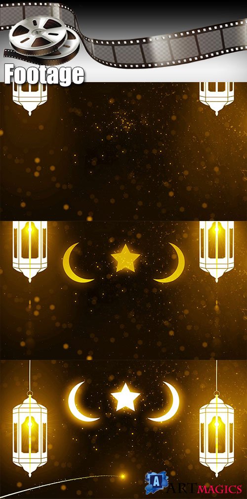 Video footage  ramadan (ramazan) mubarak candle
