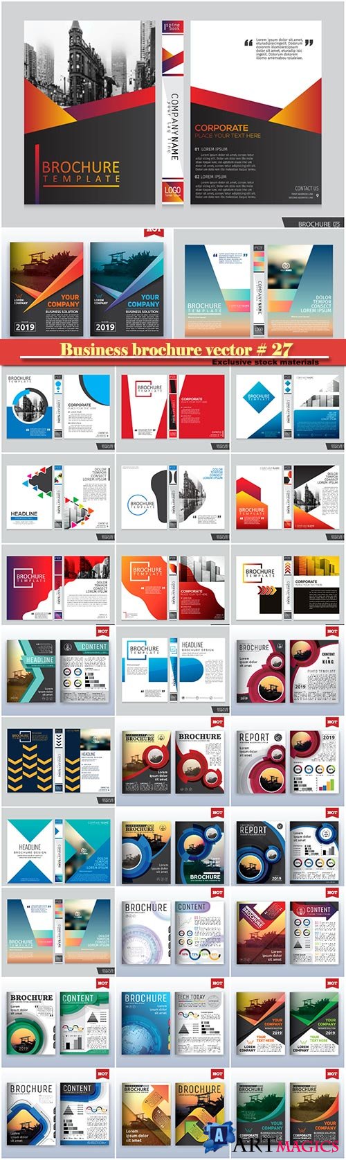 Business brochure vector, flyers templates # 27
