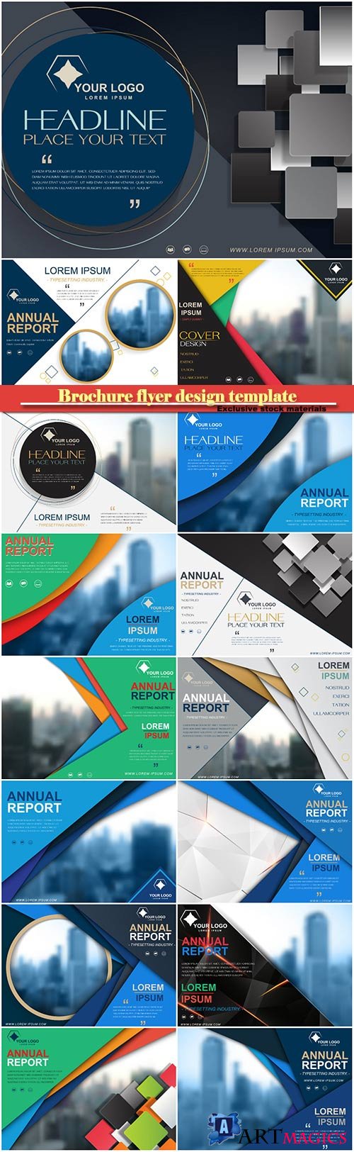 Brochure flyer design template vector, cover presentation