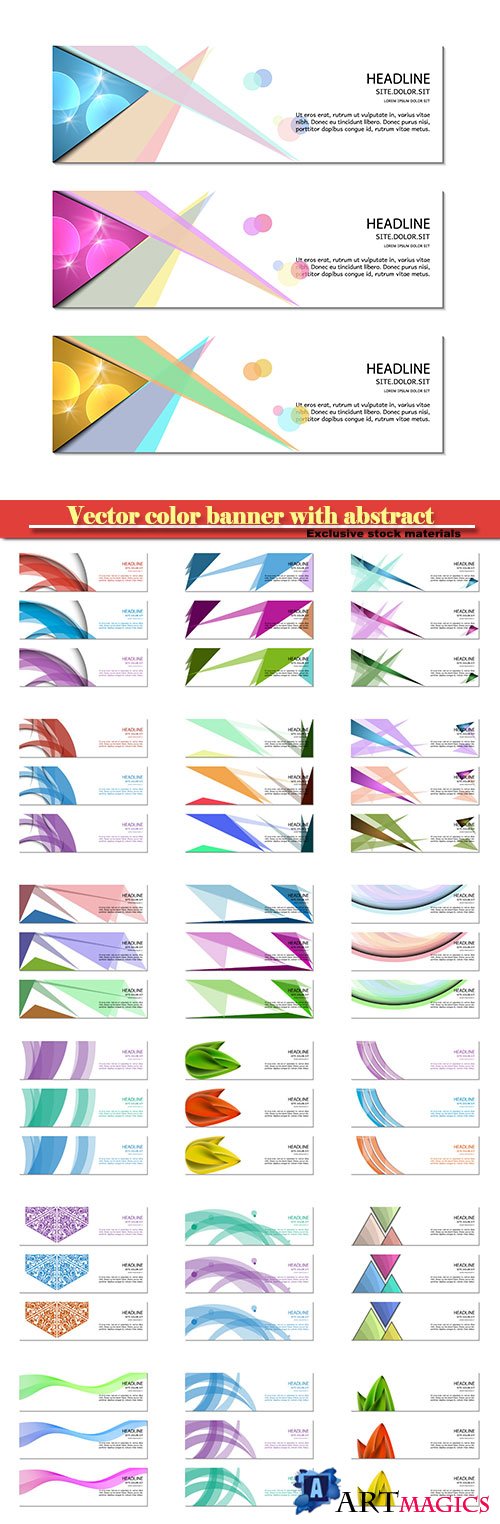 Vector color banner with abstract