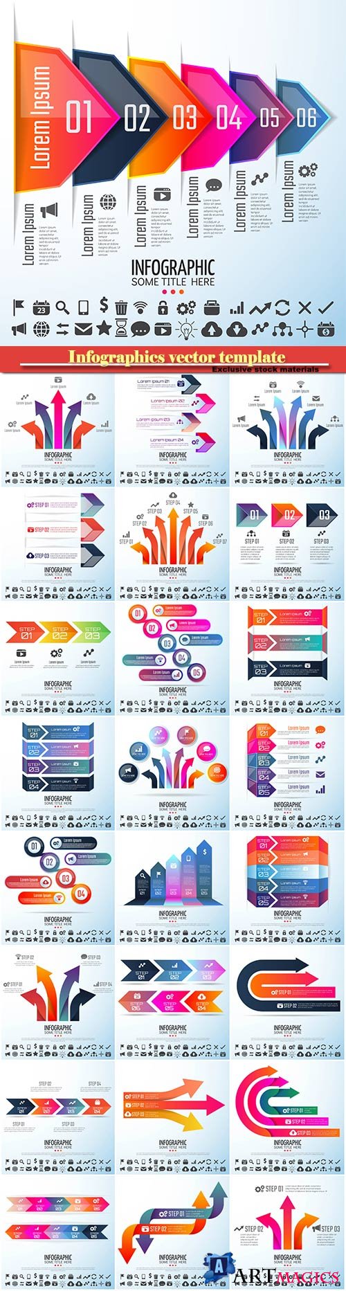 Infographics vector template for business presentations or information banner # 8