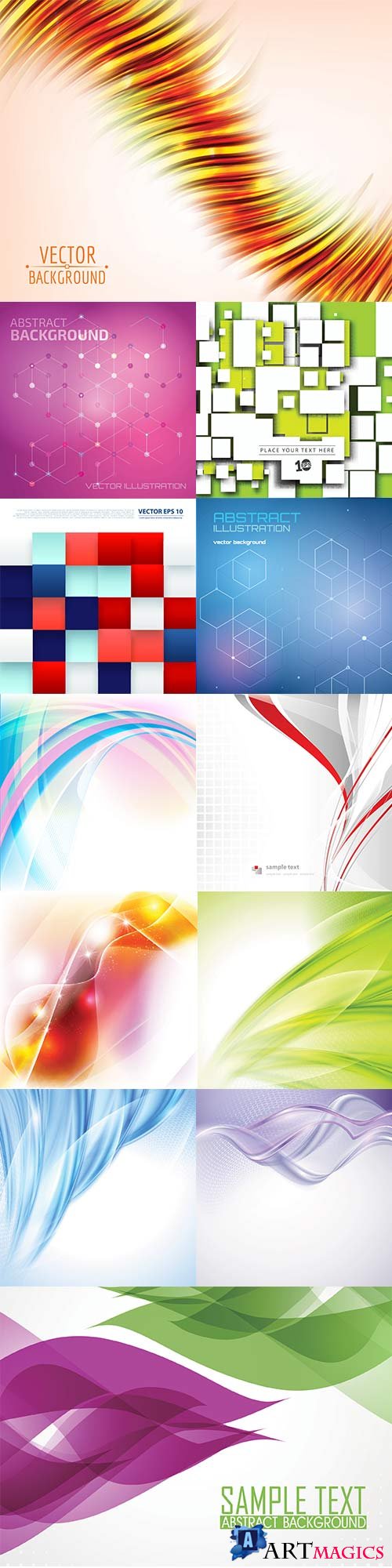 Bright colorful abstract backgrounds vector - 88