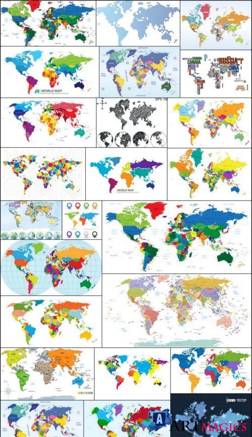 World map 24x EPS