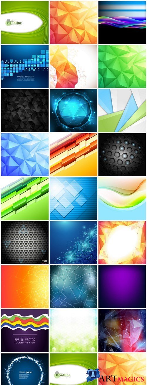Abstract Background Collection #202 - 25 Vector