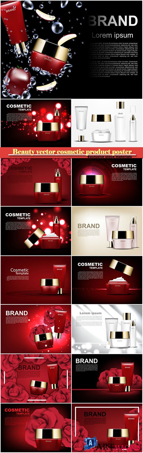 Beauty vector cosmetic product poster # 21