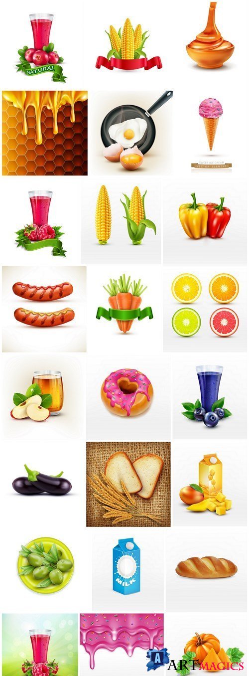 Different Food And Drink - 24 Vector