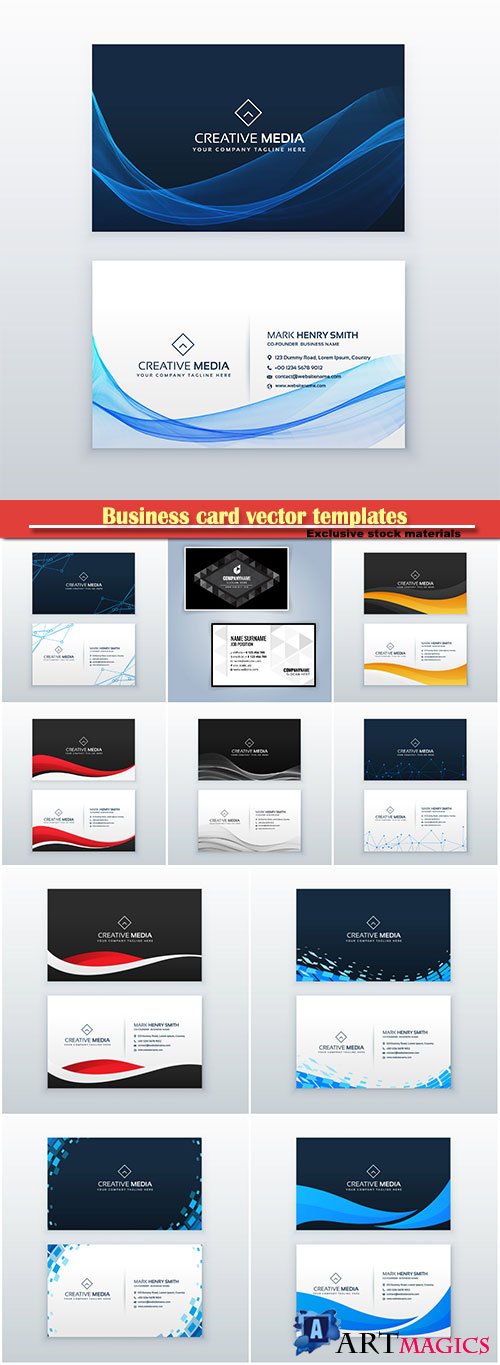 Business card vector templates # 29