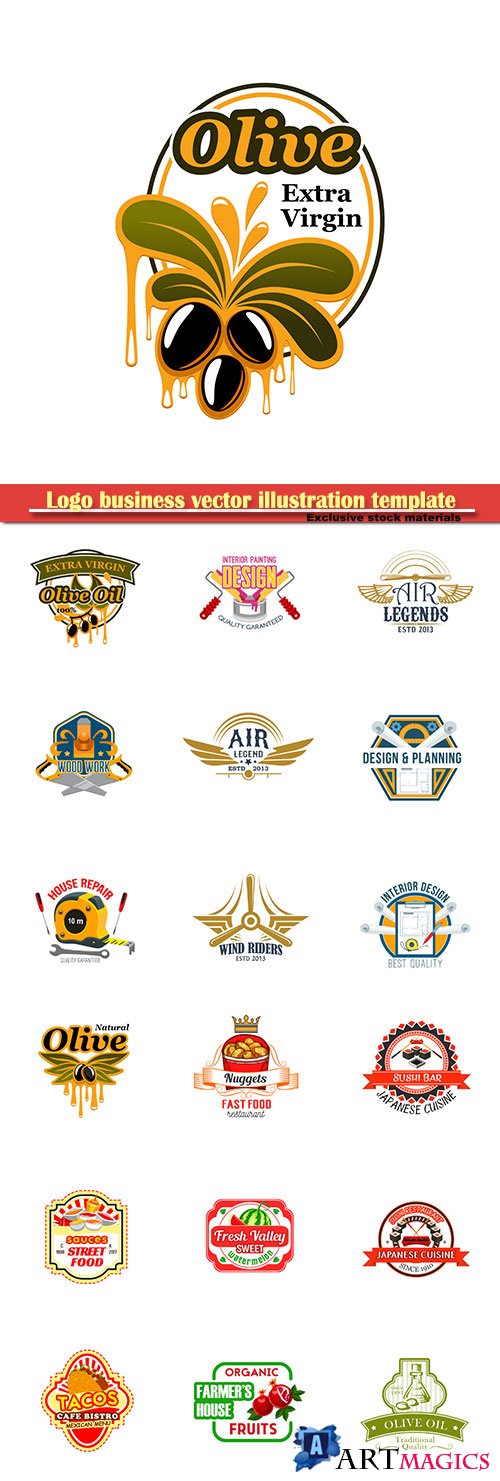 Logo business vector illustration template # 72