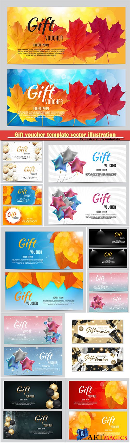 Gift voucher template vector illustration for your business