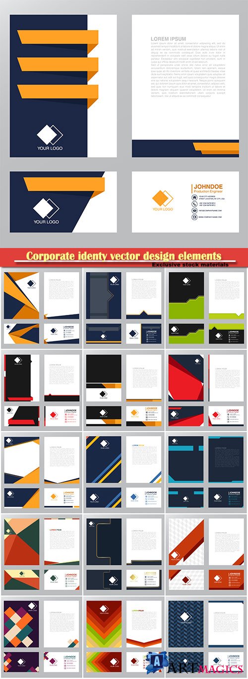 Corporate identy vector design elements