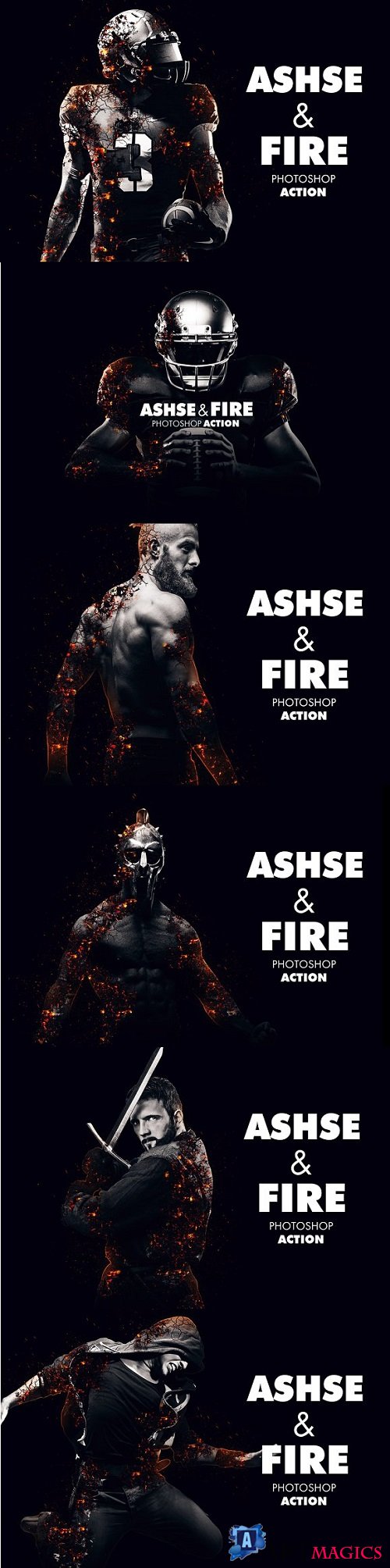 Ashes and Fire Photoshop Action - 1828259