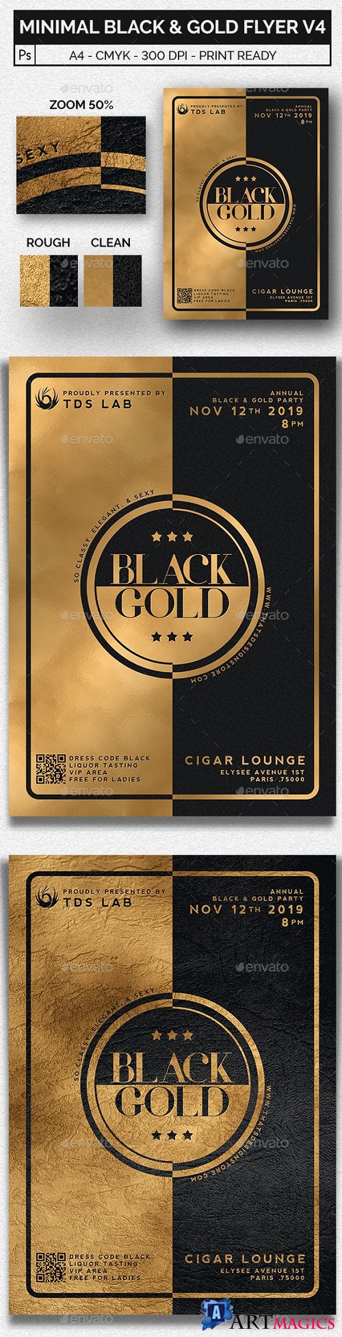 Minimal Black and Gold Flyer Template V4 20465471
