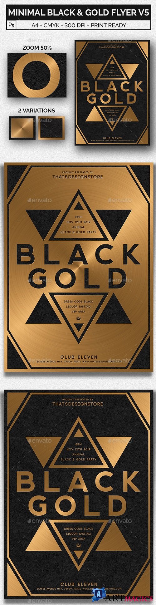 Minimal Black and Gold Flyer Template V5 20473555