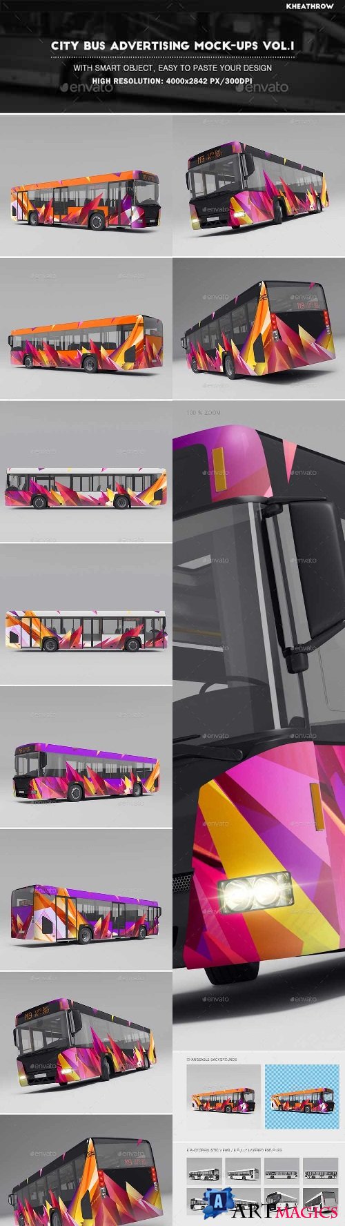 City Bus Advertising Mock-Ups Vol.1 - 20730427