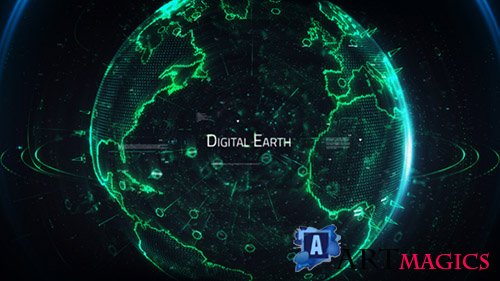 Digital Earth Title - Project for After Effects (Videohive)