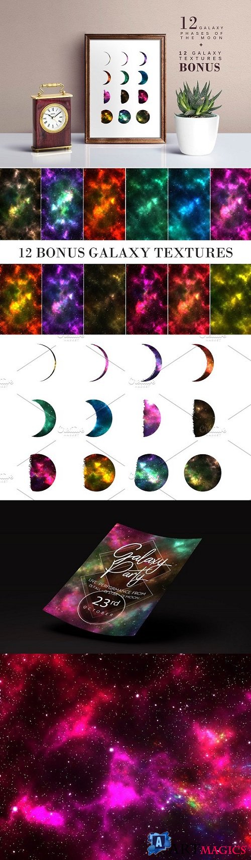 Galaxy Phases of the Moon + Bonus - 1880369