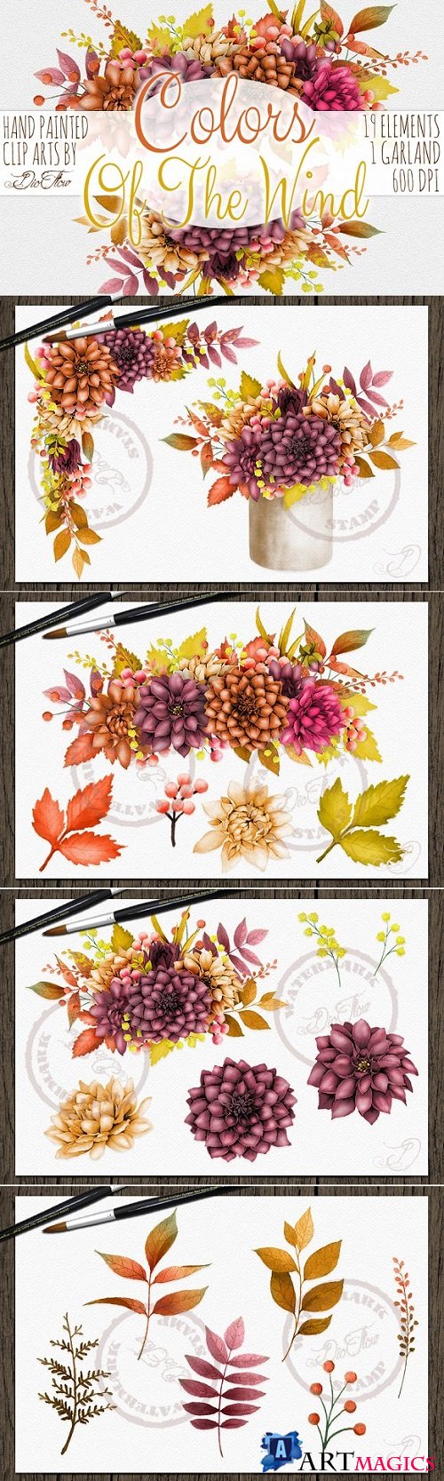 Autumn Watercolor Clip Art 1879528