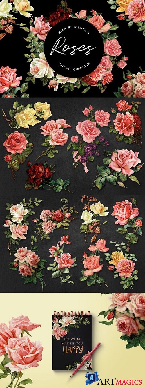 Vintage Rose Graphics 1863515