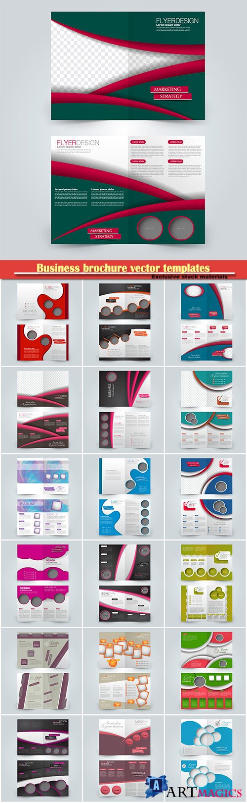 Business brochure vector templates, magazine cover, business mockup, education, presentation, report # 51