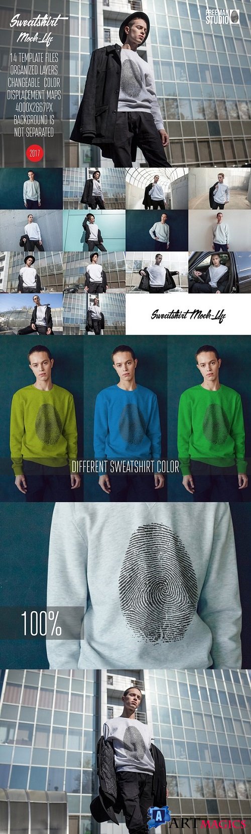 Mens Sweatshirt Mock-Up Vol.2 2017 1902838