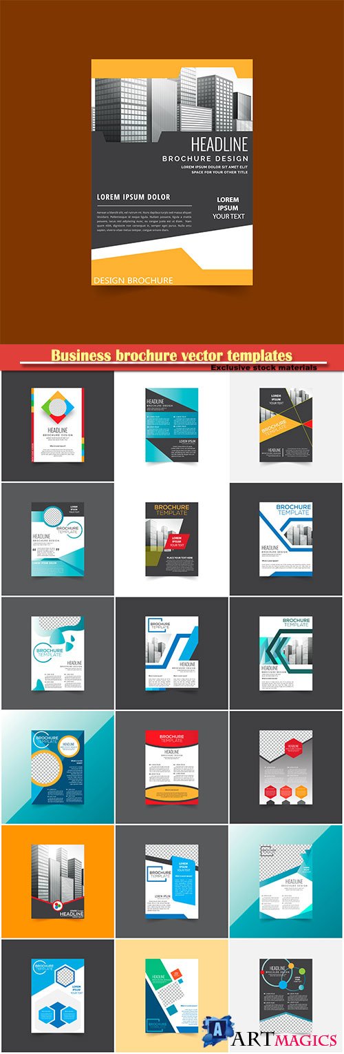 Business brochure vector templates, magazine cover, business mockup, education, presentation, report # 56