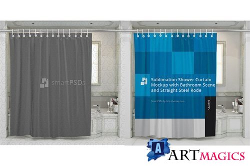 Sublimation Shower Curtain Mockup 1869922