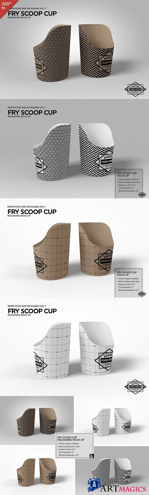 Paper Scoop Cup Packaging Mock Up 1931915
