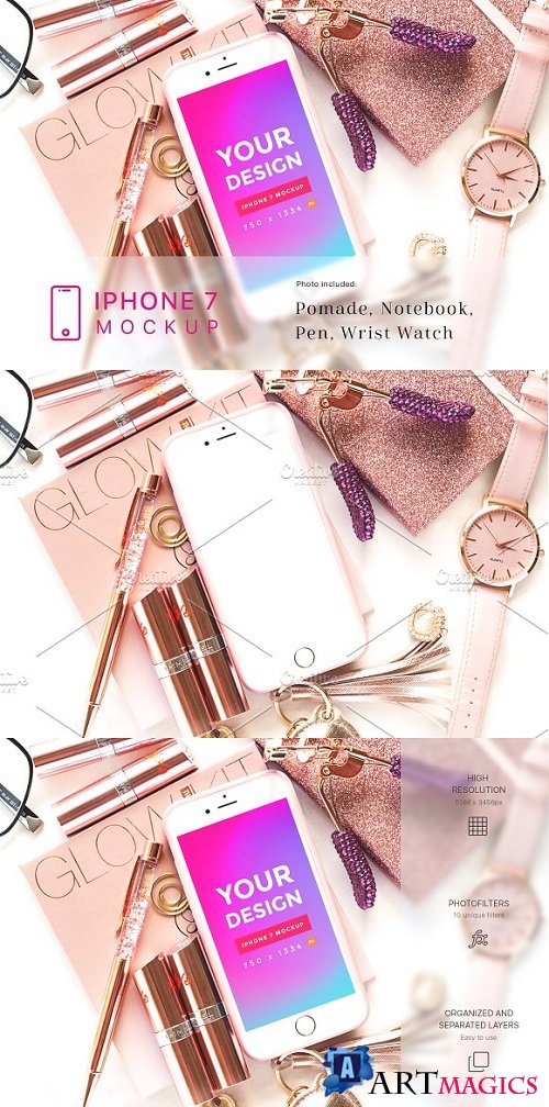 Beauty and Cosmetic iPhone 7 Mockup 1930992