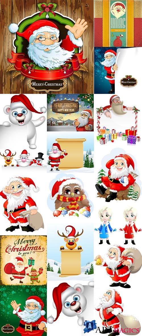 Santa and Christmas Background