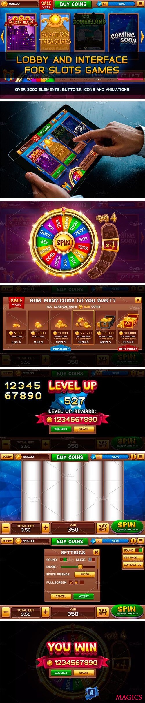 Lobby and GUI for Slots Games 1883670