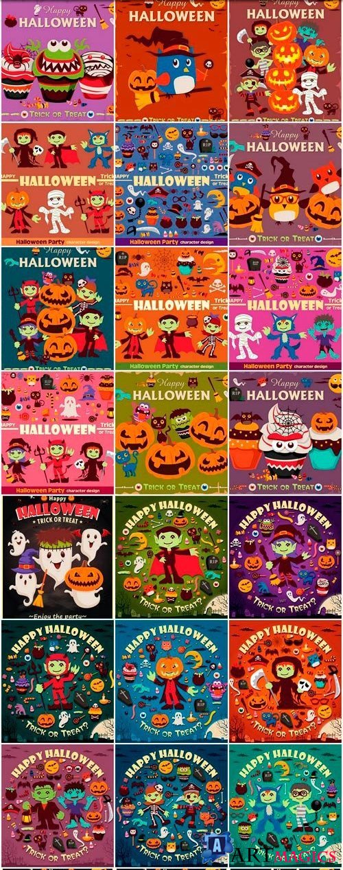 Halloween collection 64 - 25 EPS