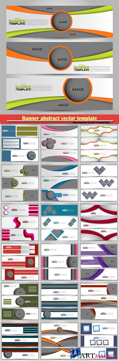 Banner abstract vector template for design,  business, education, advertisement # 6