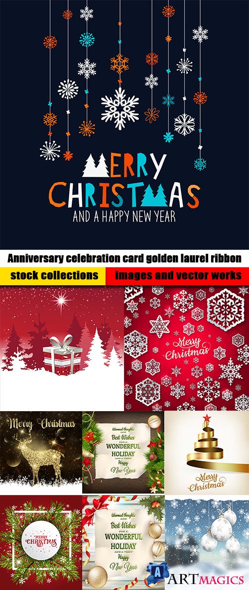 Merry Christmas and New Year collection design 7