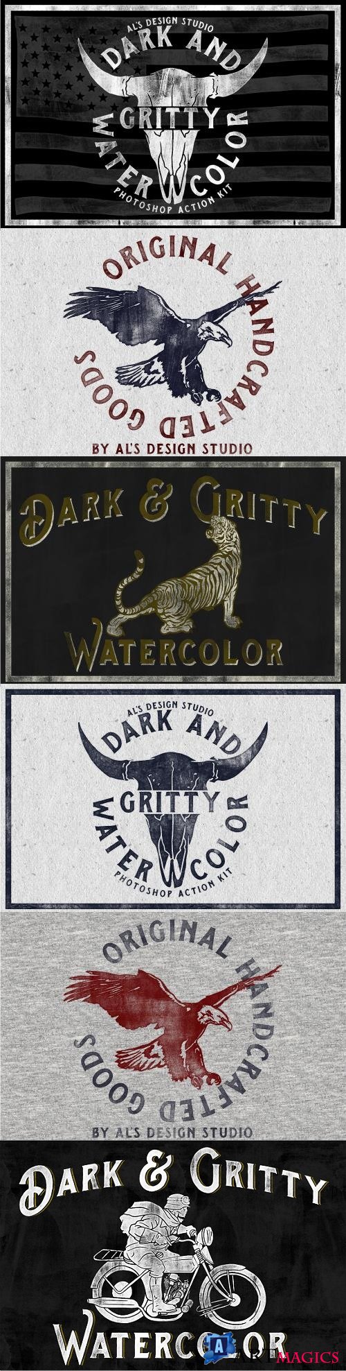 AL's Dark & Gritty Watercolor Action - 1952483