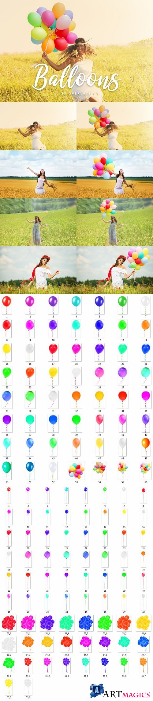 Balloons Overlays - 50 Overlays 2002064