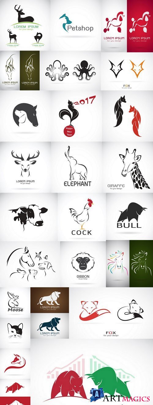 Animal Logos Collection #2 - 25 Vector