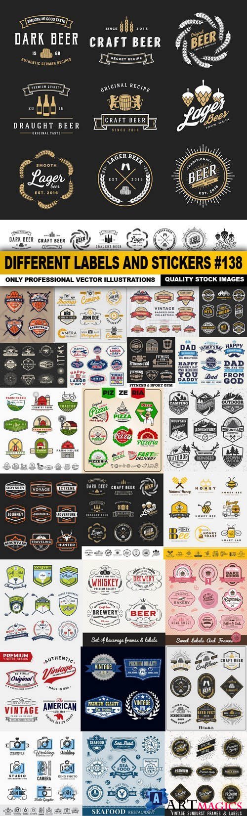 Different Labels And Stickers #138 - 26 Vector