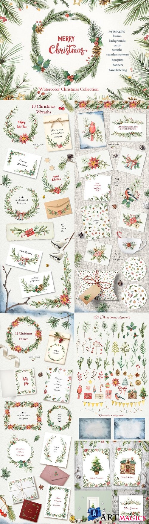 Watercolor Christmas Collection - 1988978