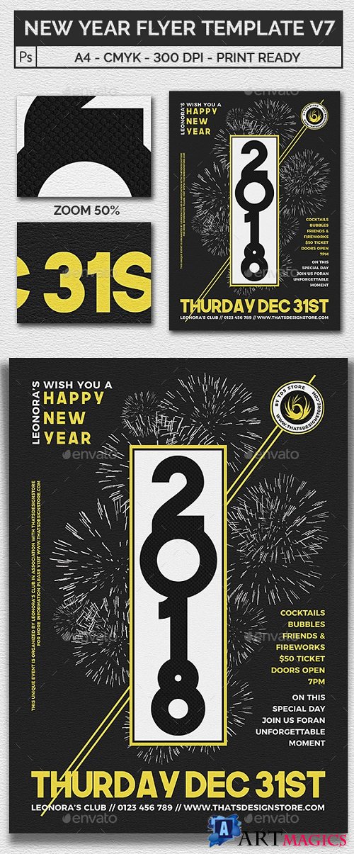 New Year Flyer Template V7 20903217