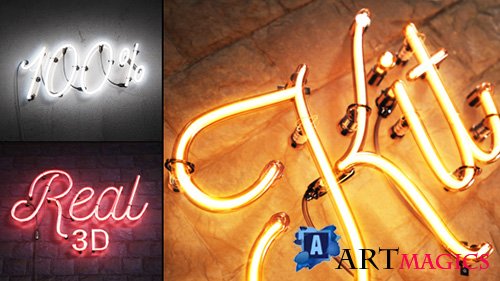 Real 3D Neon Kit - Project for After Effects (Videohive)